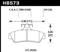 Hawk Brake Pad - HPS 5.0 - HB573B.615