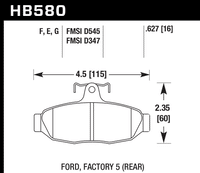 Hawk Brake Pad - HPS 5.0 - HB580B.627