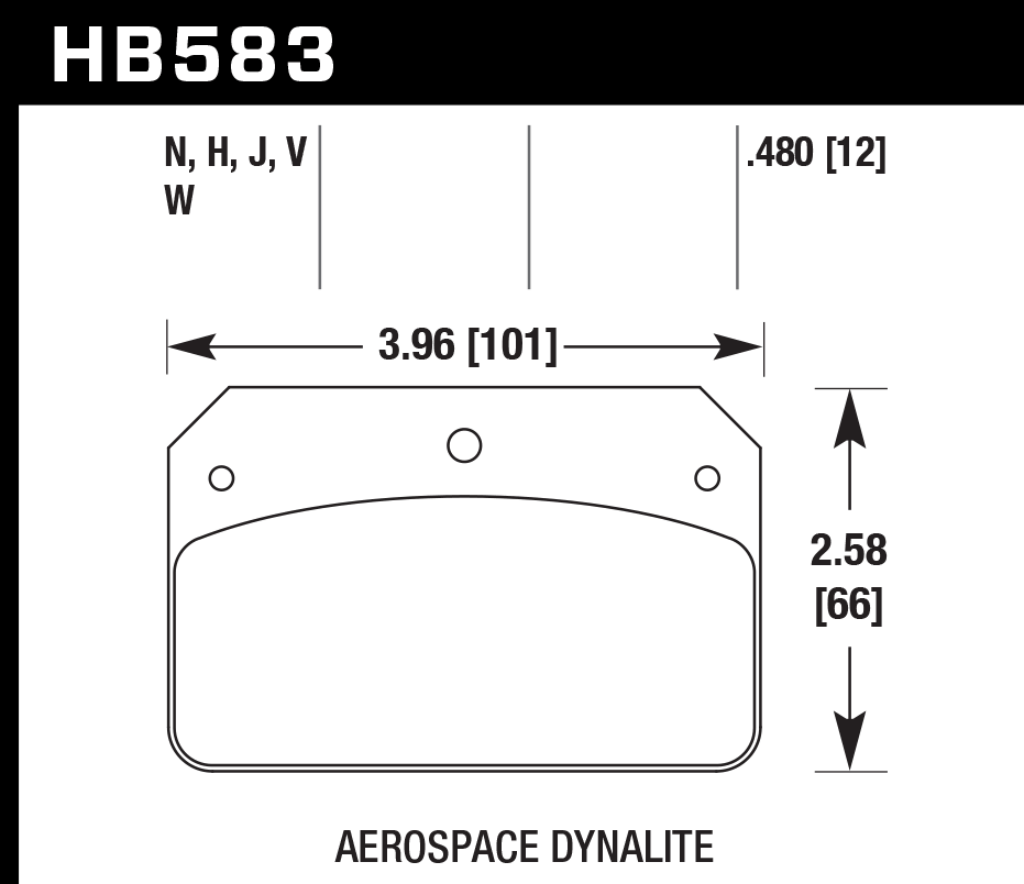 Hawk Brake Pad - HPS - HB583F.480