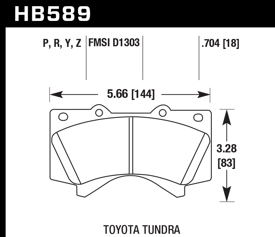 Hawk Brake Pad - HP Plus - HB589N.704