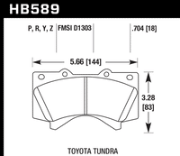 Hawk Brake Pad - HP Plus - HB589N.704