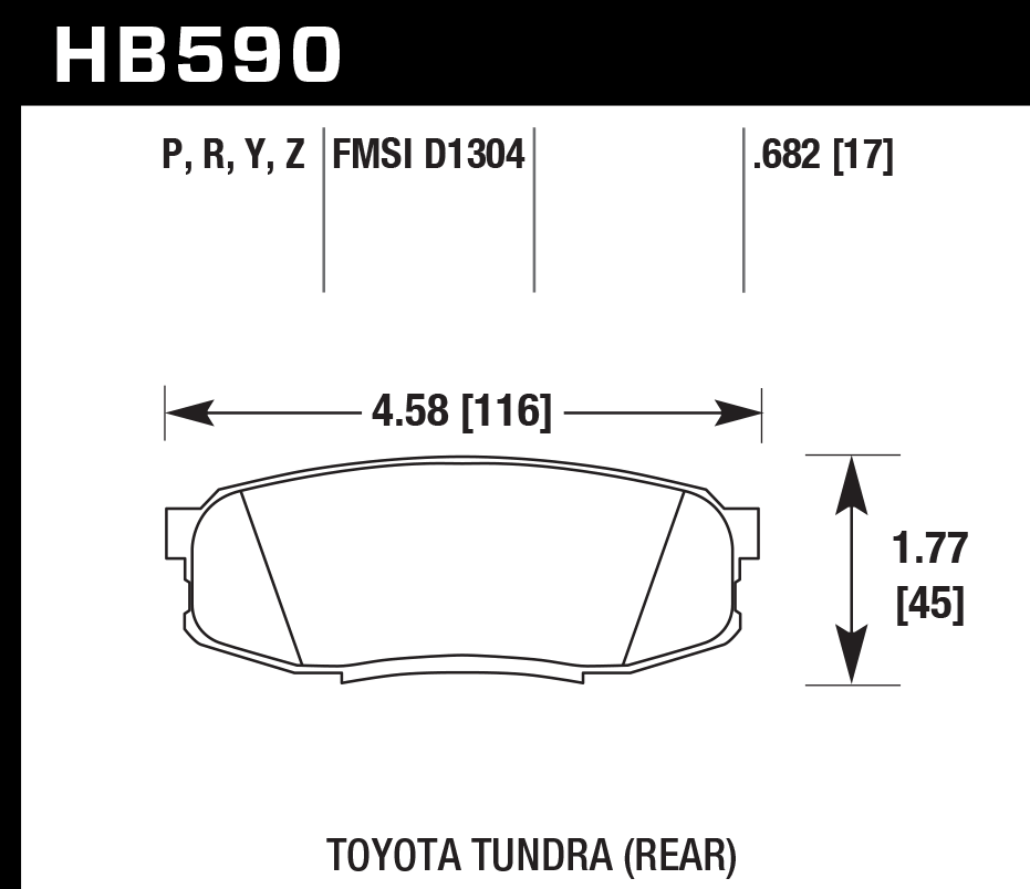 Hawk Brake Pad - HP Plus - HB590N.682