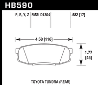 Hawk Brake Pad - HP Plus - HB590N.682
