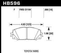 Hawk Brake Pad - HPS 5.0 - HB596B.690