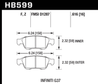 Hawk Brake Pad - HPS 5.0 - HB599B.616