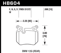 Hawk Brake Pad - HPS 5.0 - HB604B.598