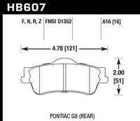 Hawk Brake Pad - HPS 5.0 - HB607B.616