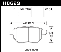 Hawk Brake Pad - HPS 5.0 - HB629B.565