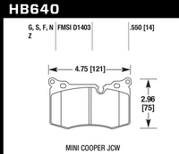 Hawk Brake Pad - HPS 5.0 - HB640B.550