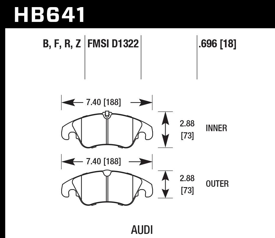 Hawk Brake Pad - HP Plus - HB641N.696