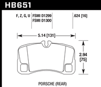 Hawk Brake Pad - HPS 5.0 - HB651B.624