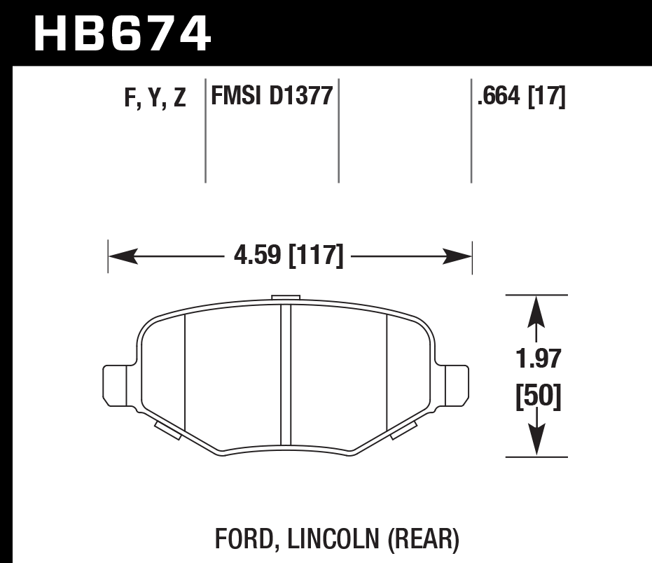 Hawk Brake Pad - HPS 5.0 - HB674B.664