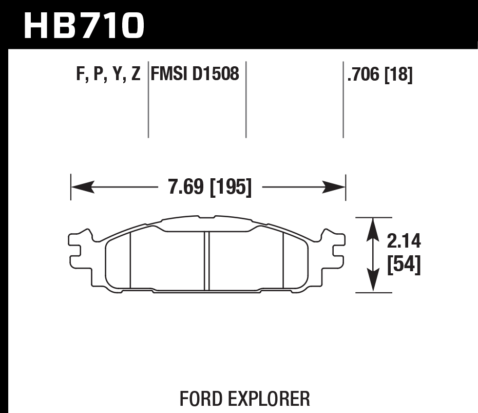 Hawk Brake Pad - HPS 5.0 - HB710B.706