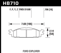 Hawk Brake Pad - HPS 5.0 - HB710B.706