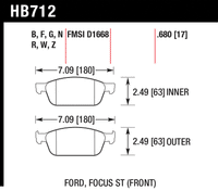 Hawk Brake Pad - HPS 5.0 - HB712B.680