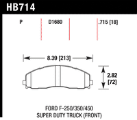 Hawk Brake Pad - Super Duty - HB714P.715