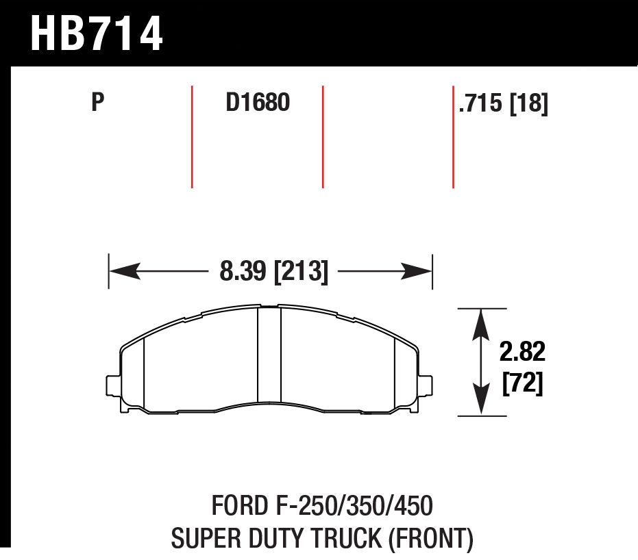 Hawk Brake Pad - LTS - HB714Y.715