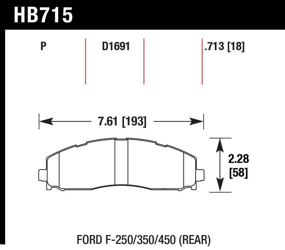 Hawk Brake Pad - Super Duty - HB715P.713