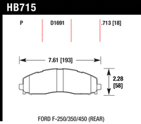 Hawk Brake Pad - Super Duty - HB715P.713