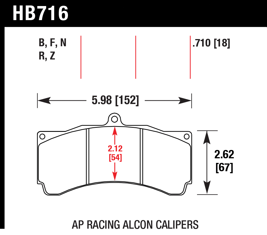 Hawk Brake Pad - HPS - HB716F.710