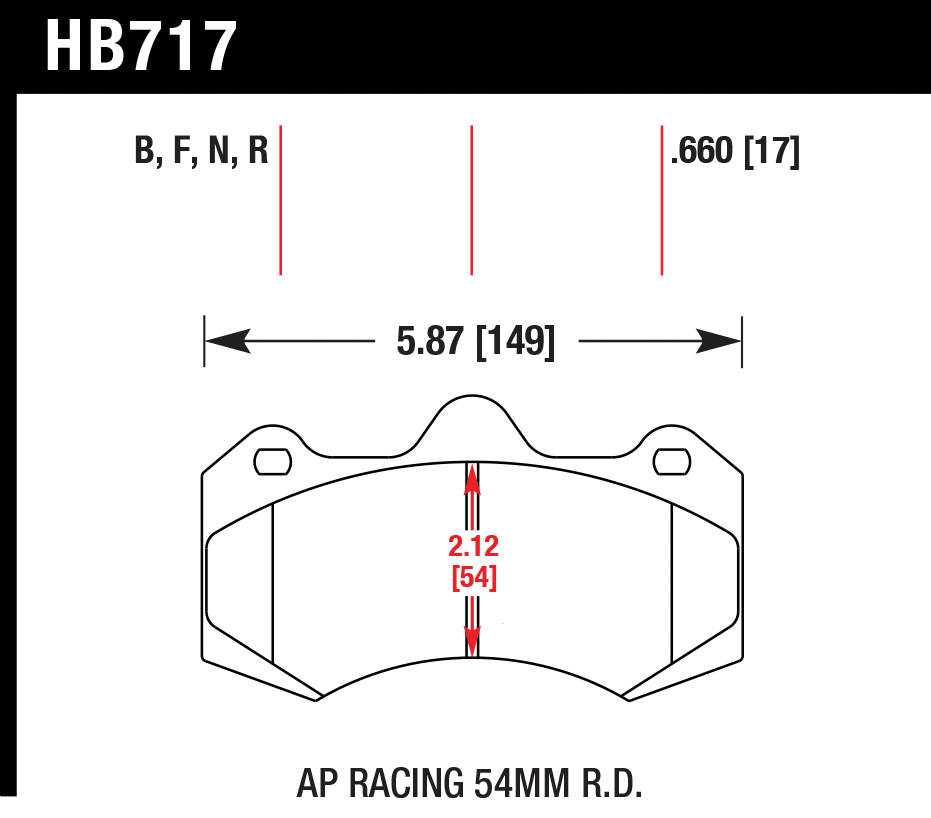 Hawk Brake Pad - HPS 5.0 - HB717B.660