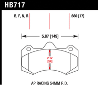 Hawk Brake Pad - HPS 5.0 - HB717B.660