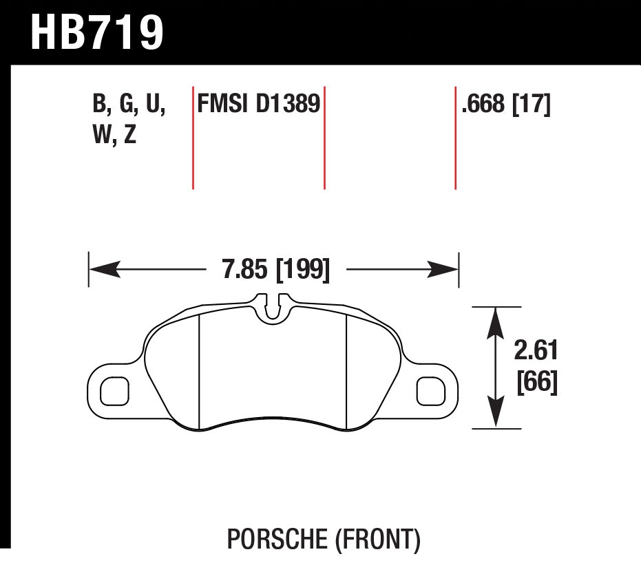 Hawk Brake Pad - Performance Ceramic - HB719Z.668