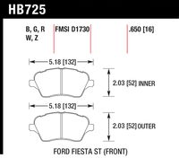 Hawk Brake Pad - Performance Ceramic - HB725Z.650