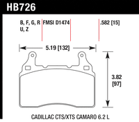 Hawk Brake Pad - HP Plus - HB726N.582