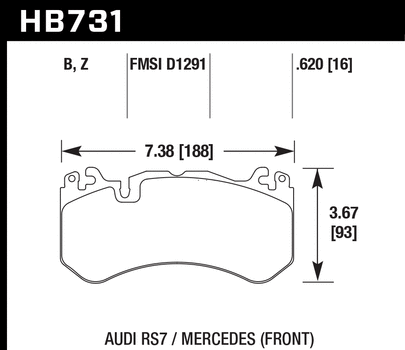 Hawk Brake Pad - Performance Ceramic - HB731Z.620