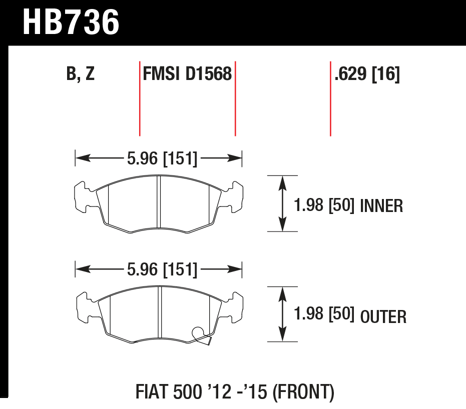 Hawk Brake Pad - ER-1 - HB736D.629