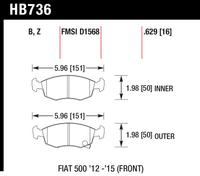 Hawk Brake Pad - Blue 9012 - HB736E.629