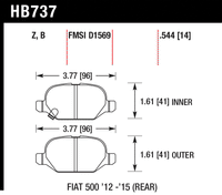 Hawk Brake Pad - HPS 5.0 - HB737B.544