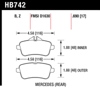 Hawk Brake Pad - Performance Ceramic - HB742Z.690