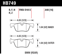Hawk Brake Pad - HP Plus - HB749N.648