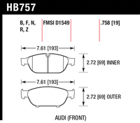 Hawk Brake Pad - Performance Ceramic - HB757Z.758