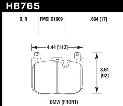 Hawk Brake Pad - HP Plus - HB765N.664