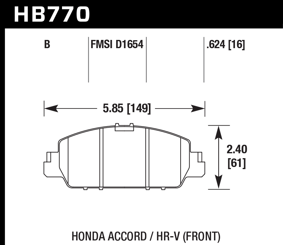 Hawk Brake Pad - HPS 5.0 - HB770B.624