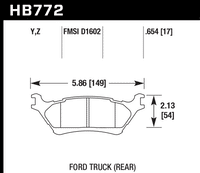 Hawk Brake Pad - LTS - HB772Y.654