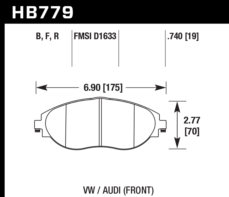Hawk Brake Pad - Performance Ceramic - HB779Z.740