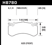 Hawk Brake Pad - HPS 5.0 - HB780B.625