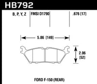 Hawk Brake Pad - Performance Ceramic - HB792Z.676