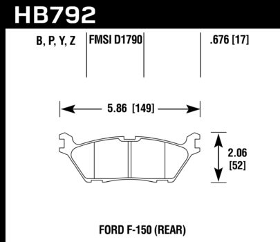 Hawk Brake Pad - HPS 5.0 - HB792B.676