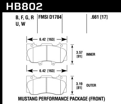 Hawk Brake Pad - DTC-60 - HB802G.661