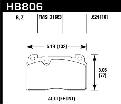 Hawk Brake Pad - HPS 5.0 - HB806B.624