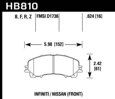Hawk Brake Pad - Performance Ceramic - HB810Z.624