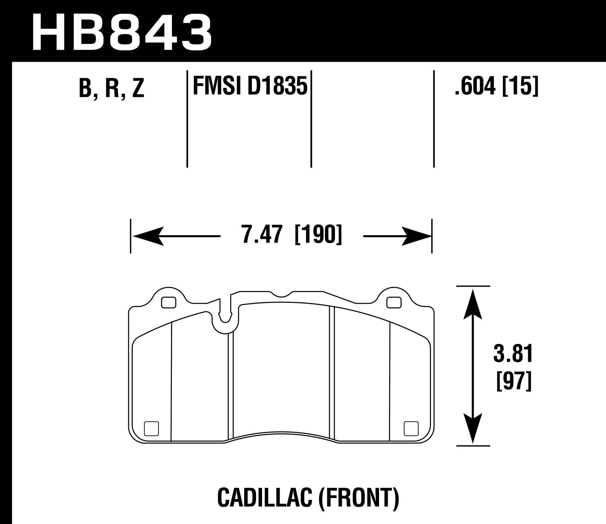 Hawk Brake Pad - HPS 5.0 - HB843B.604