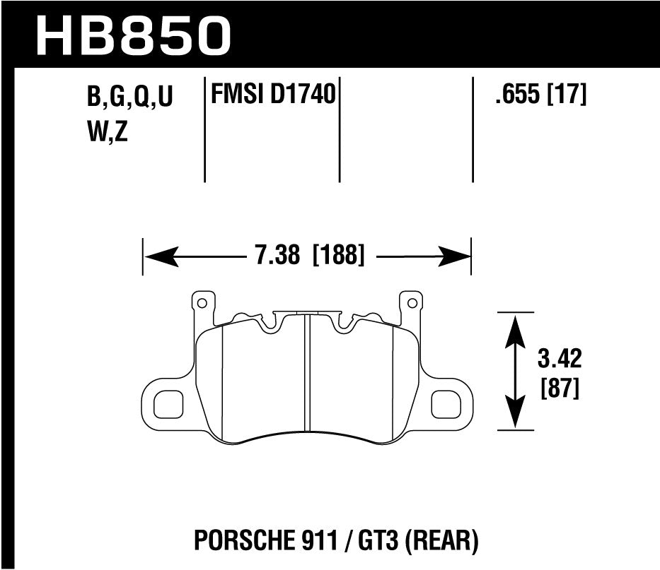 Hawk Brake Pad - HP Plus - HB850N.655