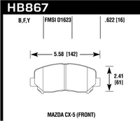 Hawk Brake Pad - HPS 5.0 - HB867B.622