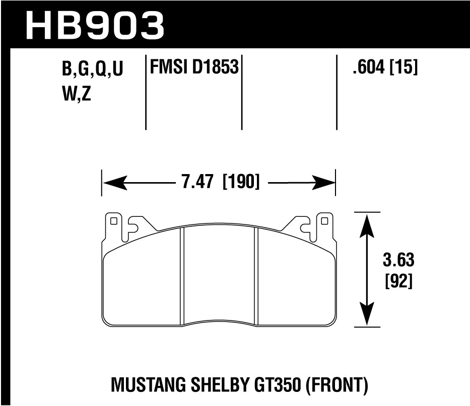 Hawk Brake Pad - Performance Ceramic - HB903Z.604